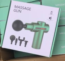 Massage Gun Deep Tissue, Handheld Electric Muscle Massager, High Intensity Percussion Massage Device for Pain Relief with 4 Attachments (Green)