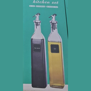 500ml Oil Glass Bottle | Leak-Proof Dispenser for Kitchen Cooking Oil