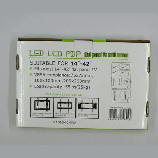 Universal TV Wall Bracket for LED LCD PDP Flat Panel TVs & Computer Monitors (14–42 Inch)