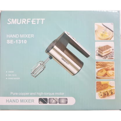 Electric Hand Mixer with Beaters & Dough Hooks