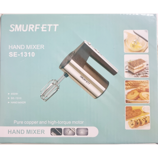 Electric Hand Mixer with Beaters & Dough Hooks