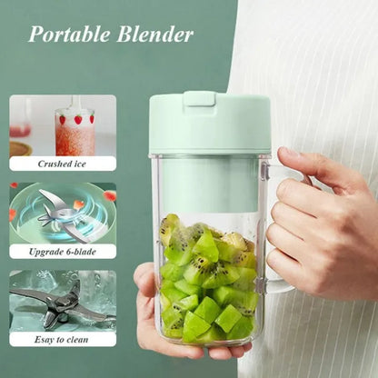 2 in1 PORTABLE FRUIT JUICER WITH STRAW BLADE RECHARGEABLE BLENDER JUICER  crusher juicer , USB Rechargable juicer