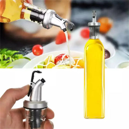 500ml Oil Glass Bottle | Leak-Proof Dispenser for Kitchen Cooking Oil