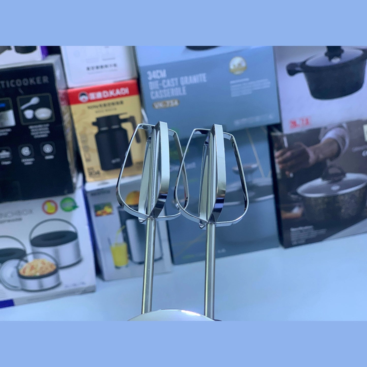 Electric Hand Mixer with Beaters & Dough Hooks