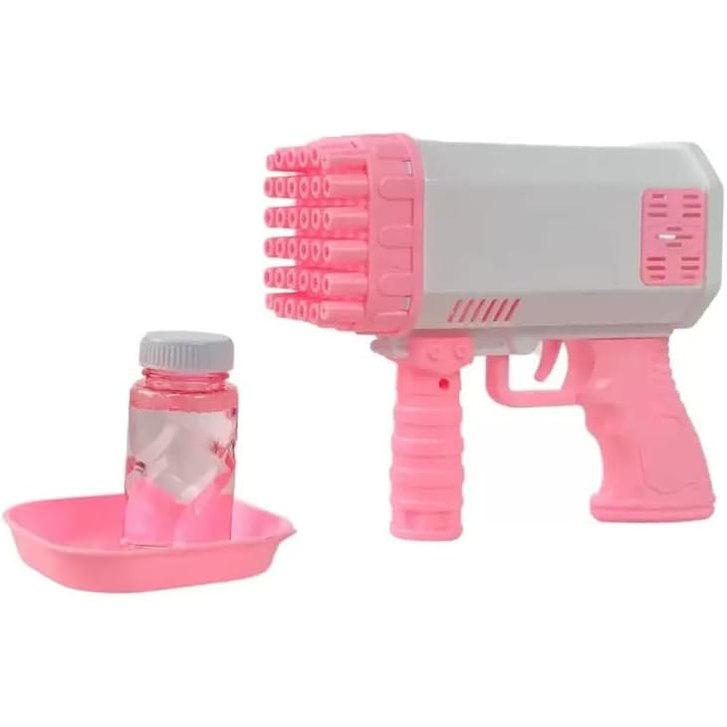 36 Holes Bazooka Colorful Bubble Machine Gun- Pink