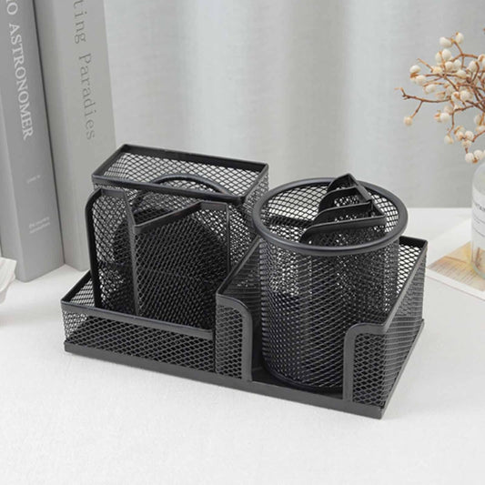 Metal Pen Holder - Mesh Desk Organizer for Office Storage, New Design