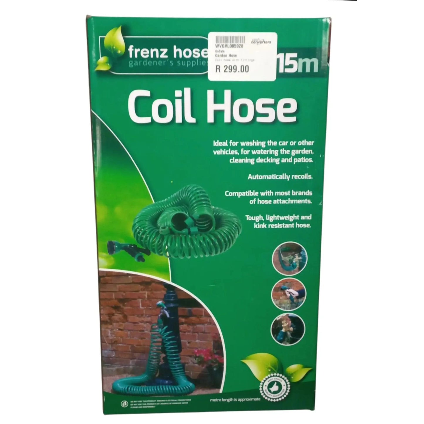 Flexible Green Coil Hose Pipe – Durable Garden & Outdoor Watering Solution