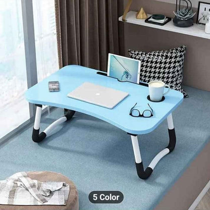 Portable Wood Laptop Table for Bed | Folding Desk for Gaming and Office Work