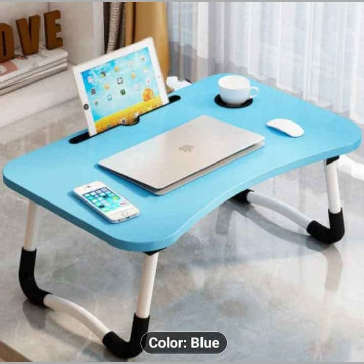 Portable Wood Laptop Table for Bed | Folding Desk for Gaming and Office Work