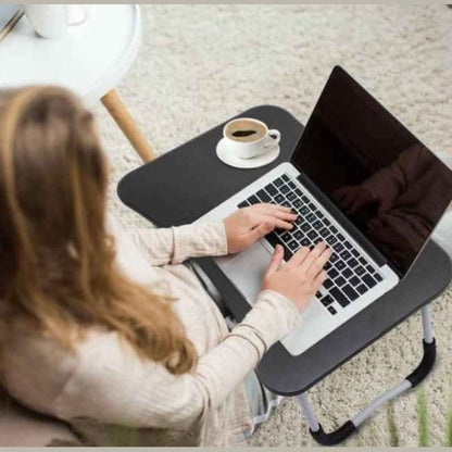 Portable Wood Laptop Table for Bed | Folding Desk for Gaming and Office Work