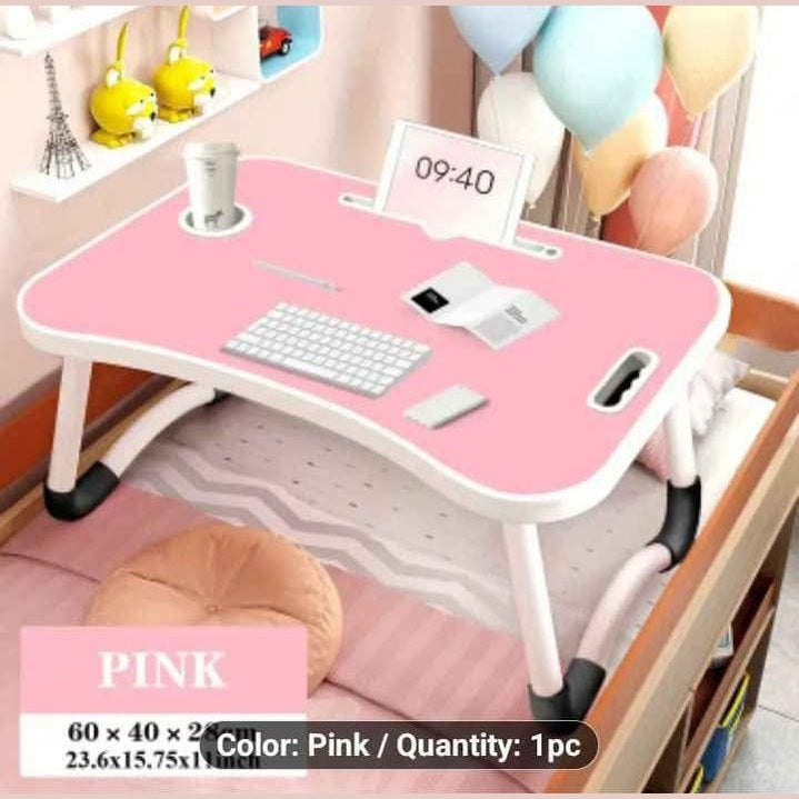 Portable Wood Laptop Table for Bed | Folding Desk for Gaming and Office Work