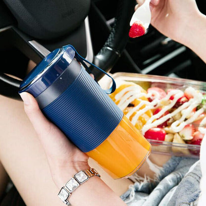 KLP 4 Blade Juicer Blender I 450 ML Electric Juicer Machine I Portable Blender For Smoothie And Juices I USB Juicer With Silicone Rubber Grip