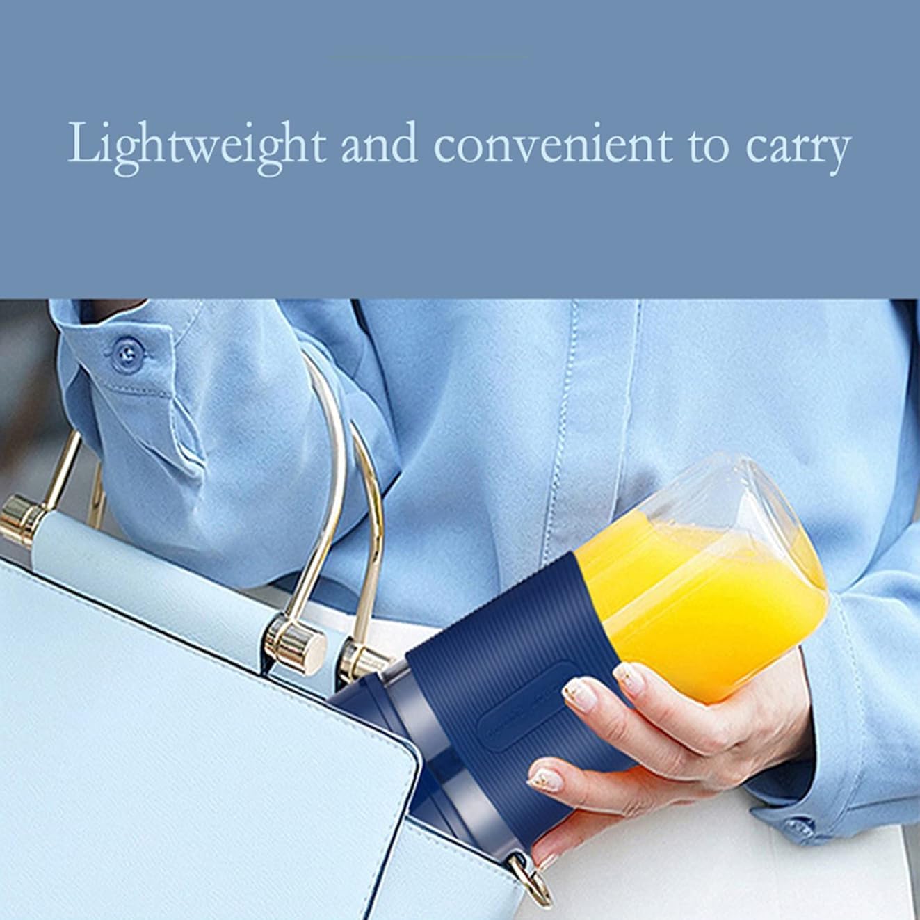 KLP 4 Blade Juicer Blender I 450 ML Electric Juicer Machine I Portable Blender For Smoothie And Juices I USB Juicer With Silicone Rubber Grip