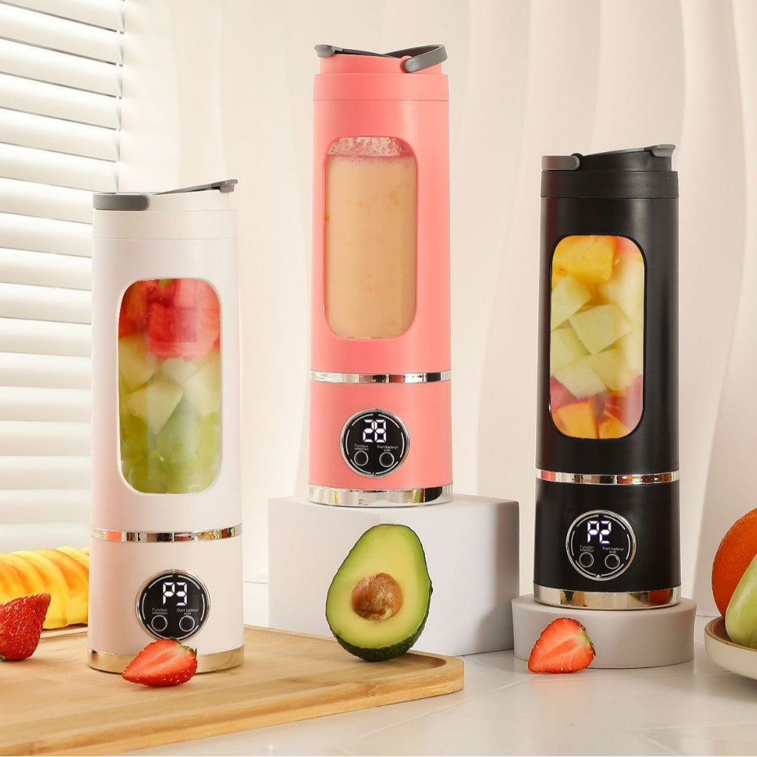 USB Portable Electric Juicer 10 Blades and a Capacity of 450ml Large Capacity Milk and Fruit Juicer Mixer Machine Blender