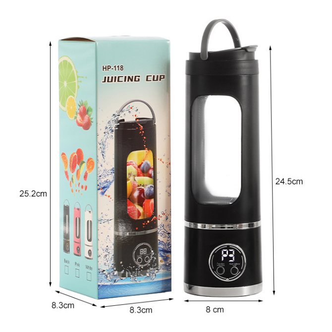 USB Portable Electric Juicer 10 Blades and a Capacity of 450ml Large Capacity Milk and Fruit Juicer Mixer Machine Blender