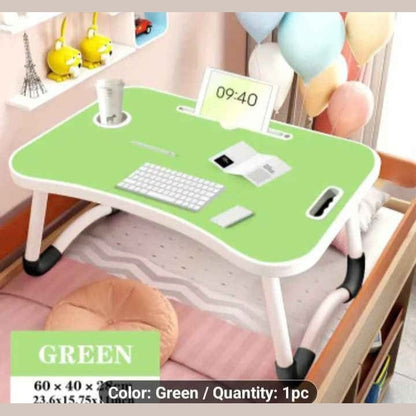 Portable Wood Laptop Table for Bed | Folding Desk for Gaming and Office Work