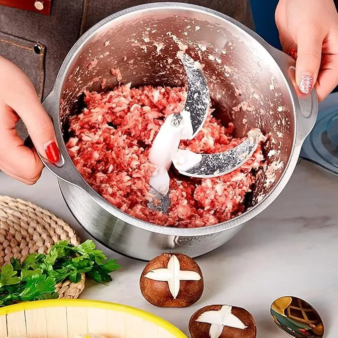 Electric Meat Chopper Machine - Stainless Steel Grinder for Meat & Vegetables | 2L Bowl, High-Power Motor |YDM-0095| Best Kitchen Chopper
